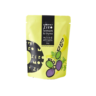 Lemon & Thyme Mixed Marinated Olive Pouches (80g)